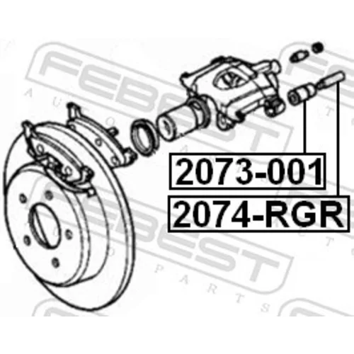 Vodiaci čap brzdového strmeňa 2074-RGR /FEBEST/ - obr. 1