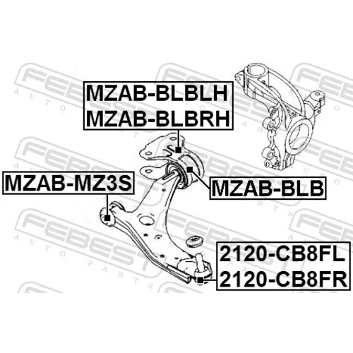 Zvislý/nosný čap FEBEST 2120-CB8FR - obr. 1