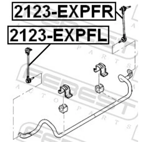 Tyč/Vzpera stabilizátora FEBEST 2123-EXPFL - obr. 1