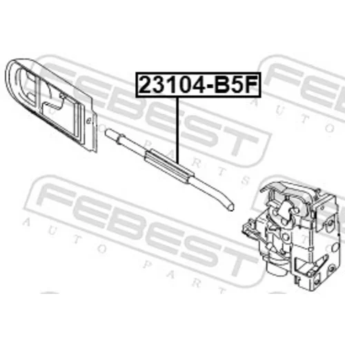 tiahlo, odmykanie dverí FEBEST 23104-B5F - obr. 1