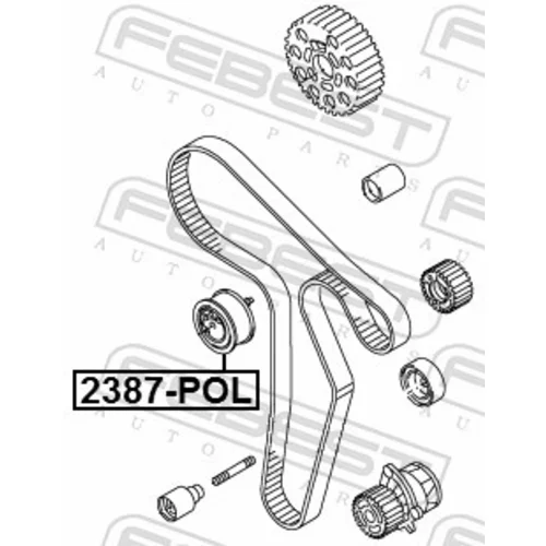 Napínacia kladka ozubeného remeňa FEBEST 2387-POL - obr. 1