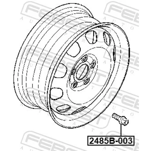 Čap kolesa FEBEST 2485B-003 - obr. 1