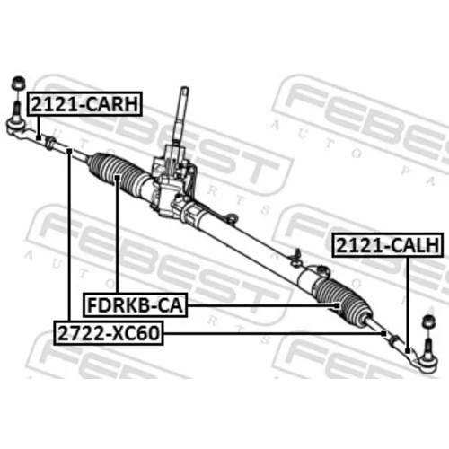 Axiálny čap tiahla riadenia 2722-XC60 /FEBEST/ - obr. 1