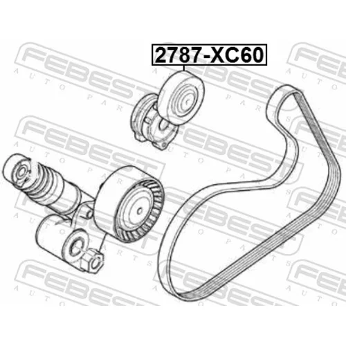 Napínacia kladka rebrovaného klinového remeňa FEBEST 2787-XC60 - obr. 1