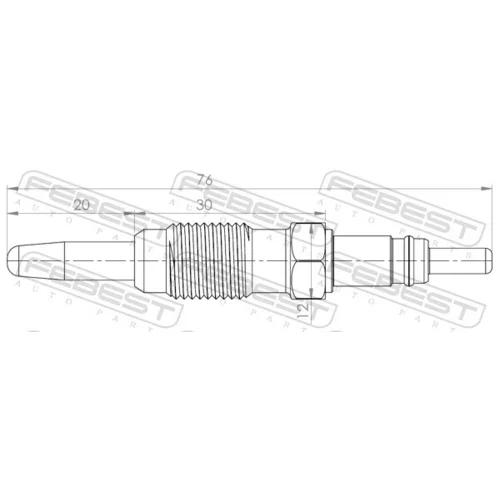 Žeraviaca sviečka 28642-005 /FEBEST/ - obr. 1