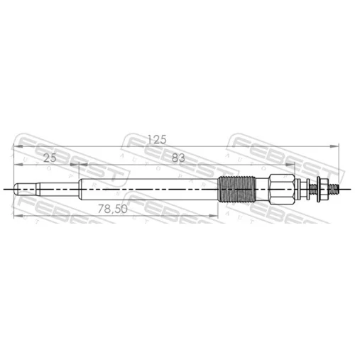 Žeraviaca sviečka FEBEST 29642-002 - obr. 1