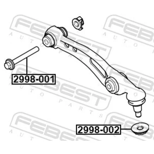 Matica zvislého/vodiaceho čapu FEBEST 2998-002 - obr. 1