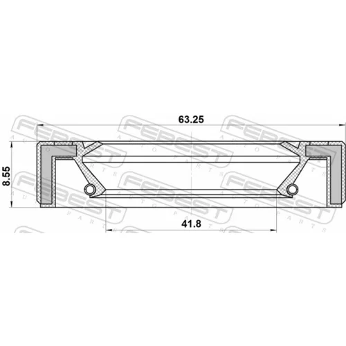 Tesniaci krúžok hriadeľa automatickej prevodovky FEBEST 95GAY-43630909C - obr. 1