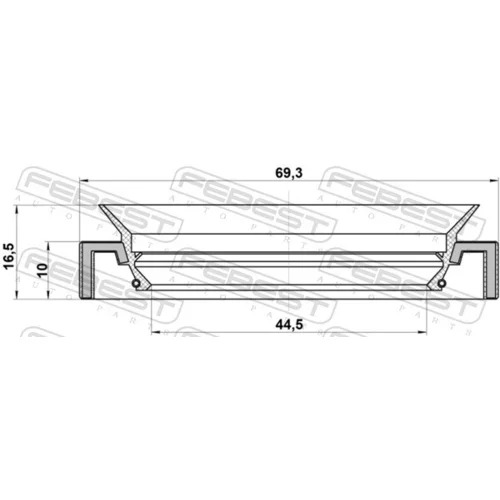 Radiálny tesniaci krúžok hnacieho hriadeľa FEBEST 95HAS-46691016C - obr. 1