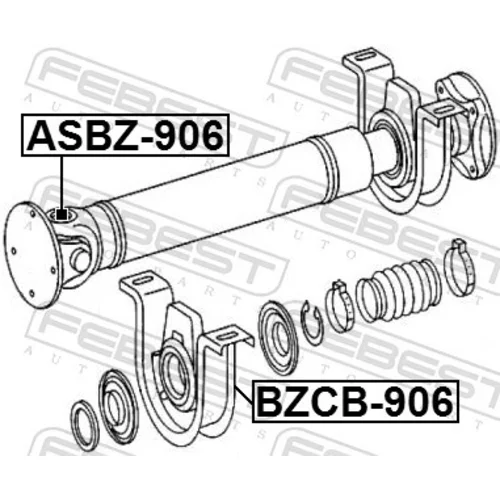 Kĺb pozdĺžneho hriadeľa FEBEST ASBZ-906 - obr. 1