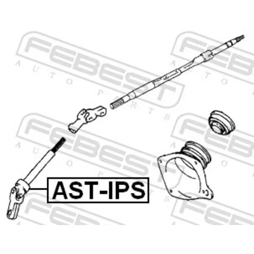 Hriadeľ riadenia FEBEST AST-IPS - obr. 1