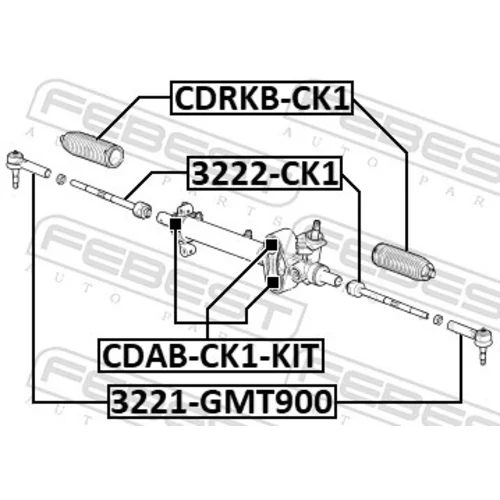 Uloženie prevodovky riadenia FEBEST CDAB-CK1-KIT - obr. 1