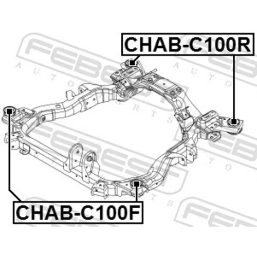 Uloženie tela nápravy FEBEST CHAB-C100F - obr. 1