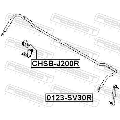 Uloženie priečneho stabilizátora FEBEST CHSB-J200R - obr. 1