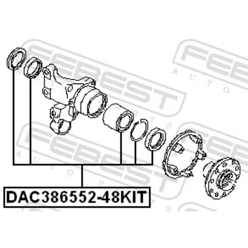 Ložisko kolesa FEBEST DAC386552-48KIT - obr. 1