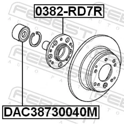 Ložisko kolesa FEBEST DAC38730040M - obr. 1