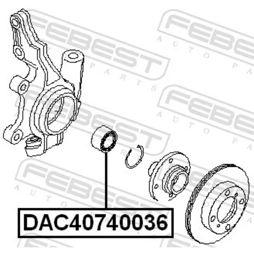 Ložisko kolesa DAC40740036 /FEBEST/ - obr. 1