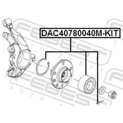 Ložisko kolesa - opravná sada DAC40780040M-KIT /FEBEST/ - obr. 1