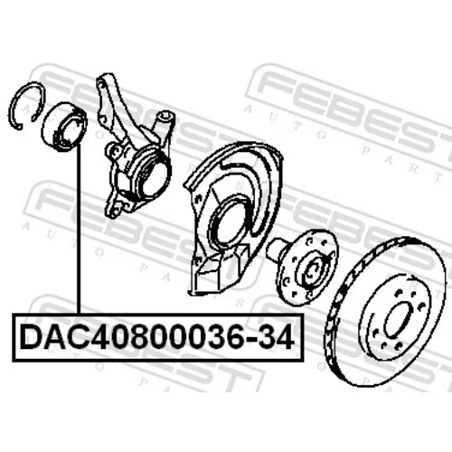 Ložisko kolesa DAC40800036-34 /FEBEST/ - obr. 1