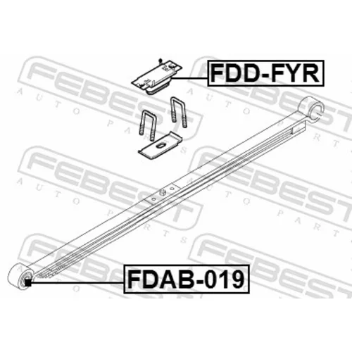 Zavesenie prídavnej list. pružiny FEBEST FDD-FYR - obr. 1