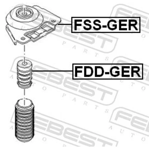 Ložisko pružnej vzpery FEBEST FSS-GER - obr. 1