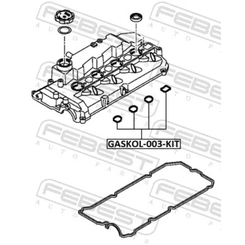 Tesnenie veka hlavy valcov FEBEST GASKOL-003-KIT - obr. 1