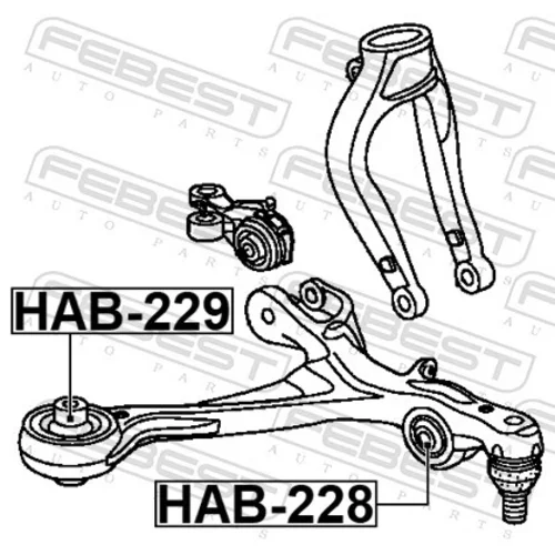 Uloženie riadenia FEBEST HAB-229 - obr. 1