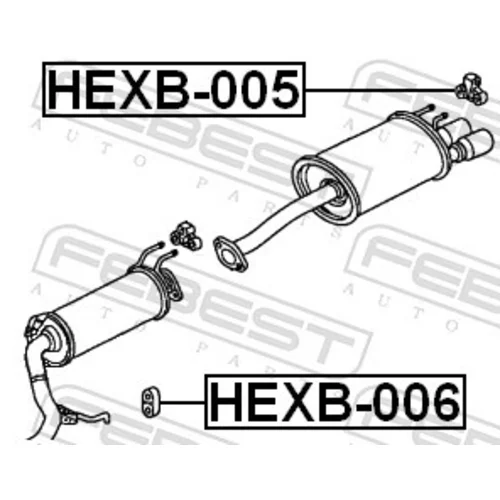 Montážna sada pre výfukový systém FEBEST HEXB-006 - obr. 1