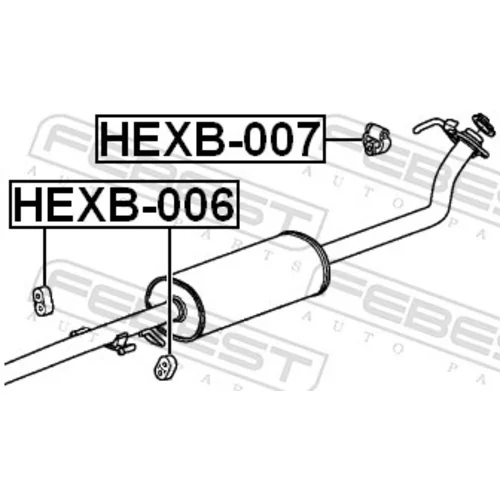 Montážna sada pre výfukový systém HEXB-007 /FEBEST/ - obr. 1