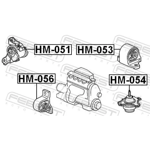 Uloženie motora FEBEST HM-051 - obr. 1