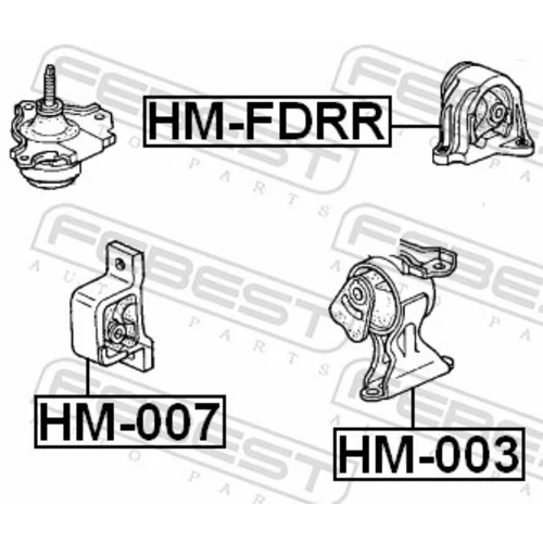 Uloženie motora HM-FDRR /FEBEST/ - obr. 1