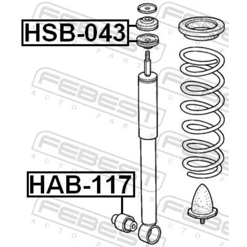 Vymedzovacia trubka pre tlmič pérovania FEBEST HSB-043 - obr. 1