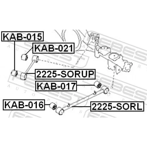 Uloženie riadenia FEBEST KAB-021 - obr. 1