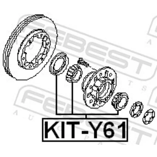 Ložisko hnacieho hriadeľa KIT-Y61 /FEBEST/ - obr. 1