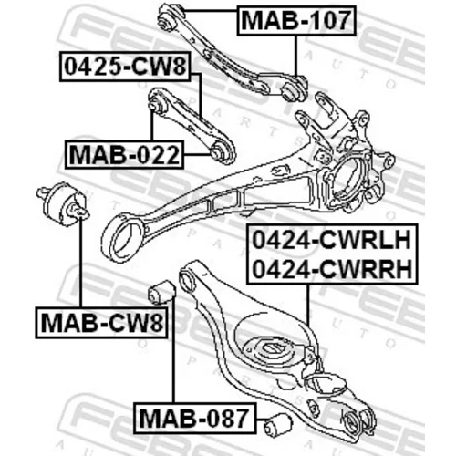 Uloženie riadenia FEBEST MAB-087 - obr. 1