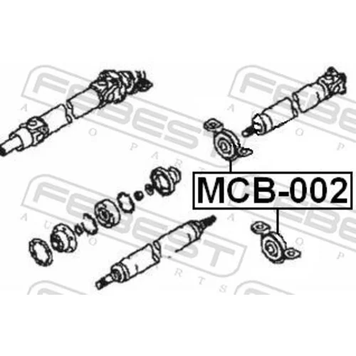 Stredové ložisko kĺbového hriadeľa MCB-002 /FEBEST/ - obr. 1