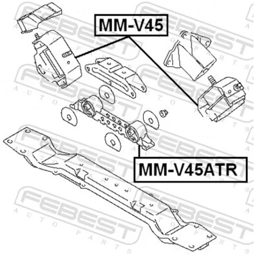 Uloženie motora FEBEST MM-V45ATR - obr. 1