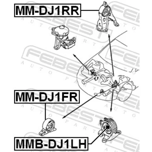 Uloženie motora FEBEST MMB-DJ1LH - obr. 1