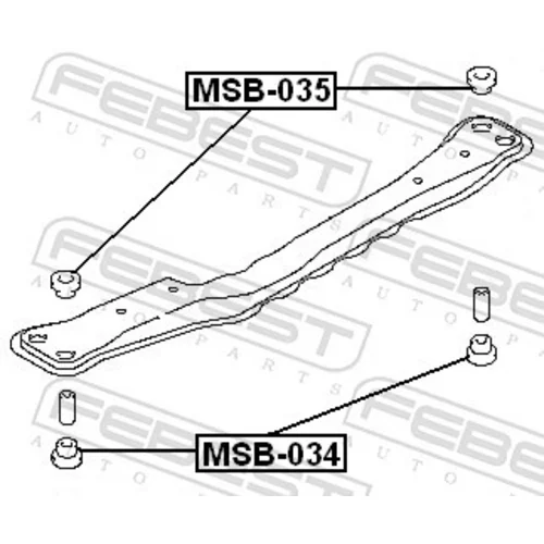 Uloženie tela nápravy FEBEST MSB-034 - obr. 1