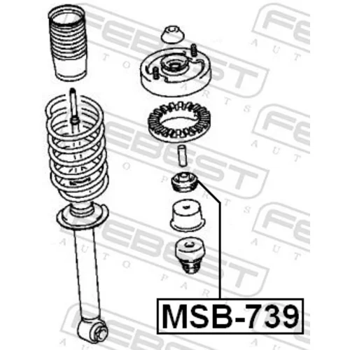 Vymedzovacia trubka pre tlmič pérovania FEBEST MSB-739 - obr. 1