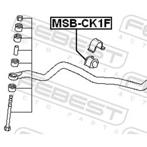 Uloženie priečneho stabilizátora FEBEST MSB-CK1F - obr. 1