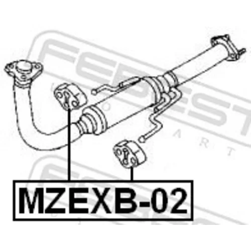 Doraz tlmiča výfuku FEBEST MZEXB-02 - obr. 1