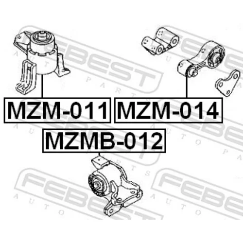 Uloženie motora FEBEST MZMB-012 - obr. 1