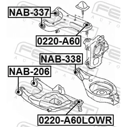 Uloženie riadenia FEBEST NAB-338 - obr. 1