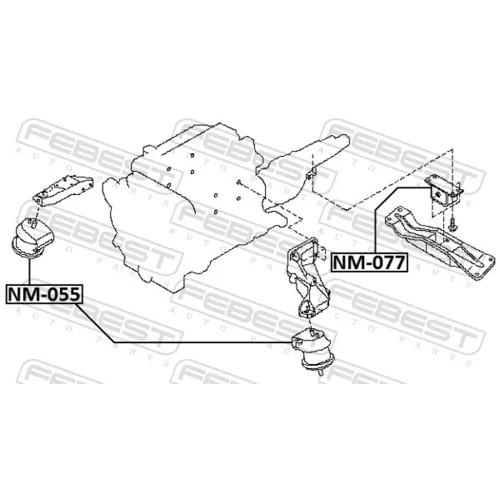 Uloženie motora FEBEST NM-055 - obr. 1