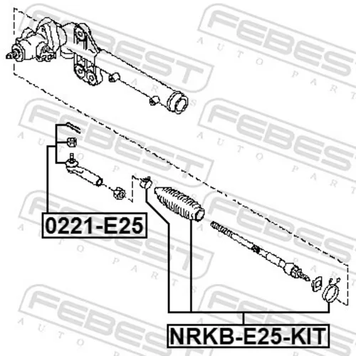 Manžeta riadenia FEBEST NRKB-E25-KIT - obr. 1