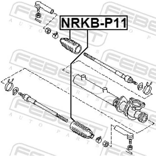 Manžeta riadenia FEBEST NRKB-P11 - obr. 1