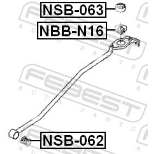 Puzdro radiacej tyče FEBEST NSB-063 - obr. 1