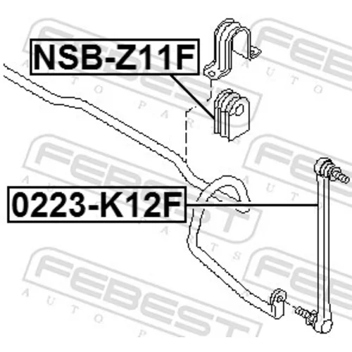 Uloženie priečneho stabilizátora FEBEST NSB-Z11F - obr. 1