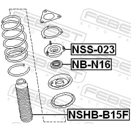 Ochranný kryt/manžeta tlmiča pérovania FEBEST NSHB-B15F - obr. 1